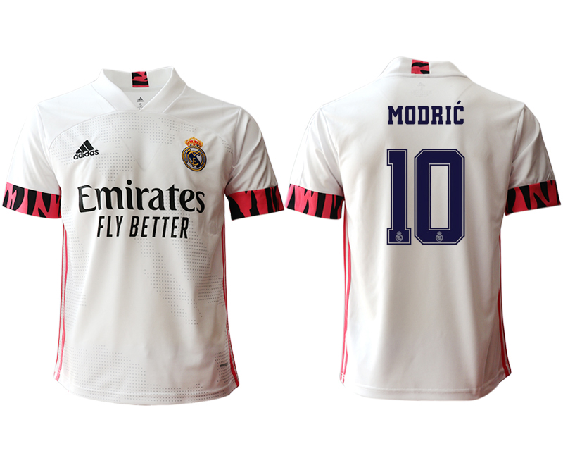 Men 2020-2021 club Real Madrid home aaa version #10 white Soccer Jerseys->real madrid jersey->Soccer Club Jersey